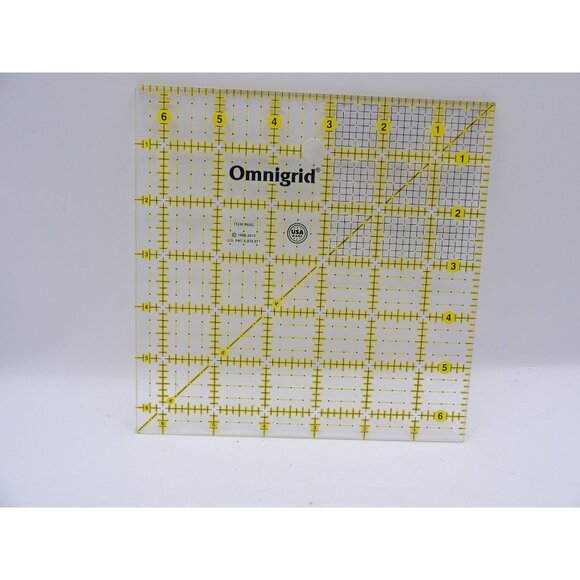 Omnigrid 6½ x 6½ inch Square Quilting Ruler ©1988 60° Angle Guilde Made in USA - Picture 2 of 2